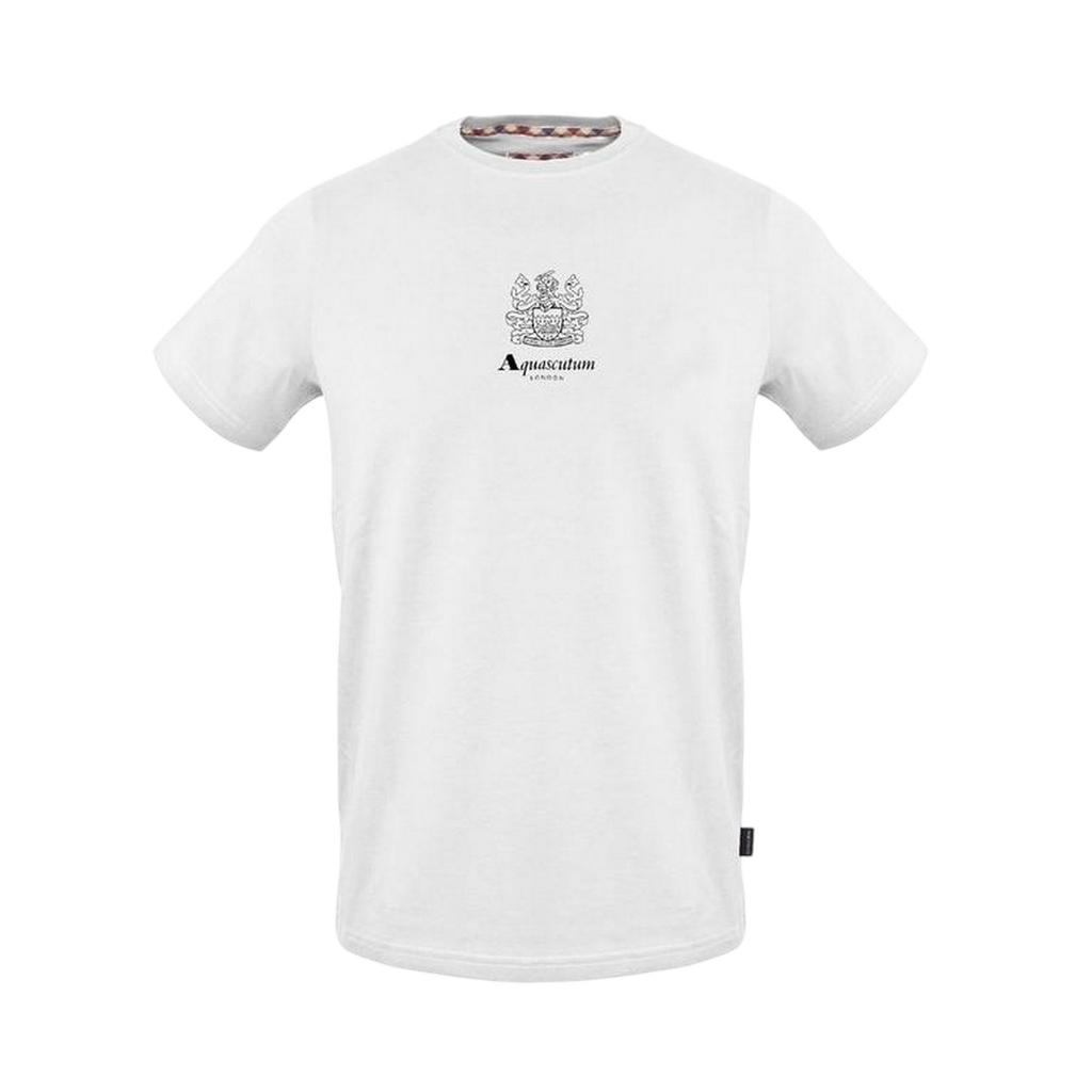 Aquascutum Mens Shield Logo Jersey Crew Neck T-Shirt