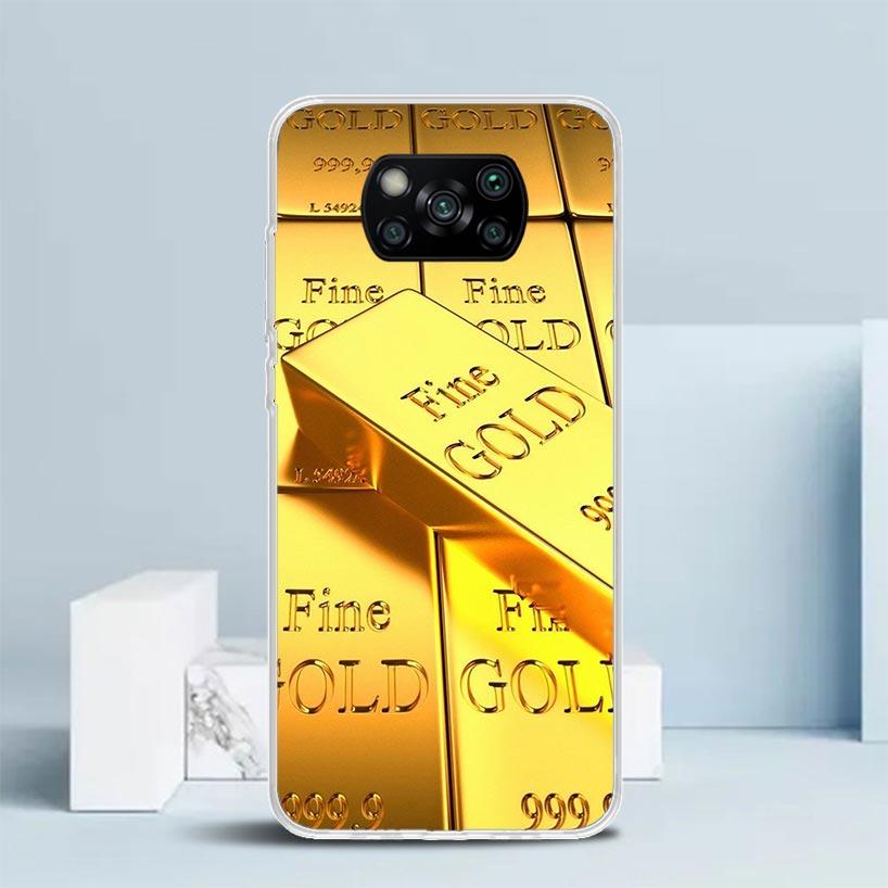 Fine Gold Pattern Printing Soft Cover for Xiaomi Poco F7 Ultra X7 X6 X5 Pro M7 Phone Case Redmi 15 15C 13 13C 12 12C 10 10C Prin