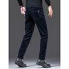 Trade Surplus Fleece-Lined Straight Corduroy Pants for Men, Autumn and Winter, Comfortable Middle-Aged Dad Corduroy Trousers, Business Casual Pants