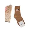 Cotton Bear Head Cartoon Mid-calf Socks Are Soft, Sweat-absorbing and Versatile Socks for Girls In Autumn and Winter