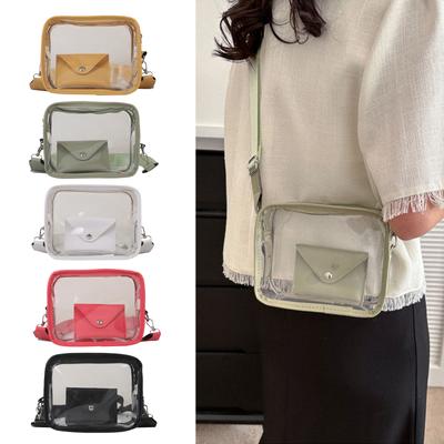 Clear Crossbody Purse Bag Shoulder Bag Clear Messenger Bags with Wallet for Concerts Festivals Sports Event for Women