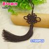 100pcs Red Chinese Knots Adorned with Auspicious Patterns Elegant Tassel Decorations for Weddings Festivals and Home Aesthetics
