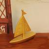 Brass Sailboat Figurine Miniature Spring Festival Gift Small Boat Statue Tabletop