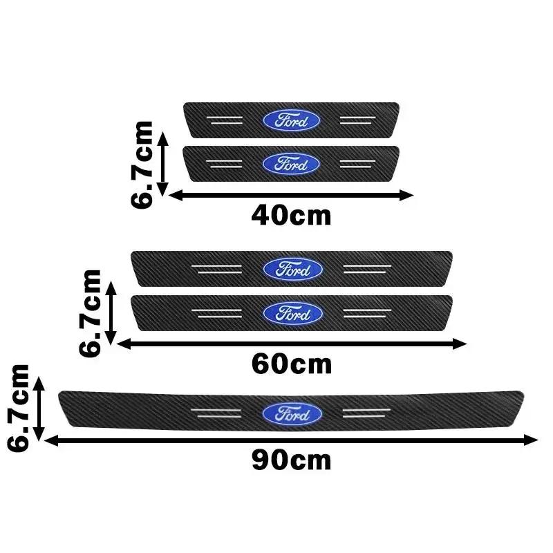 Car Sticker Ford Car Door Sill Threshold Anti Scratch Protector Sticker For Ford Focus 2 3 Fiesta Mondeo Mustang Transit Fusion