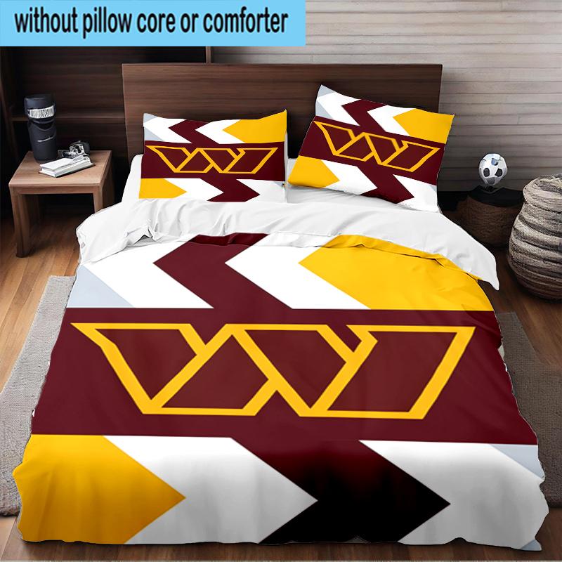 Washington Commanders Map 3PCS Bedding Set 2D Printing (Includes 1 Duvet Cover + 2 Pillowcases Coreless), Bedroom decor,Fan gift