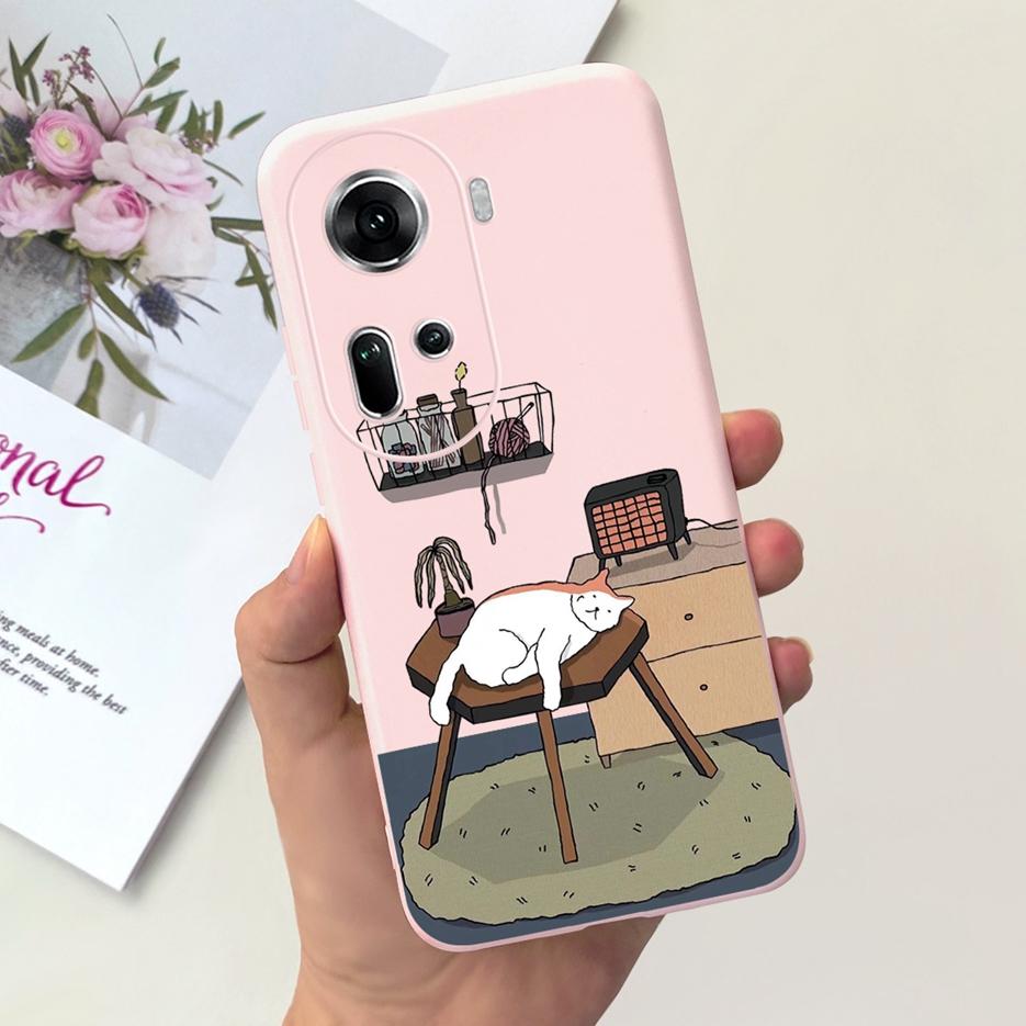 For Oppo Reno 11 5G Case CPH2599 Cute Fashion Painted Cover Soft Silicone Phone Case For Oppo Reno11 Pro Reno 11F Reno11 F Shell