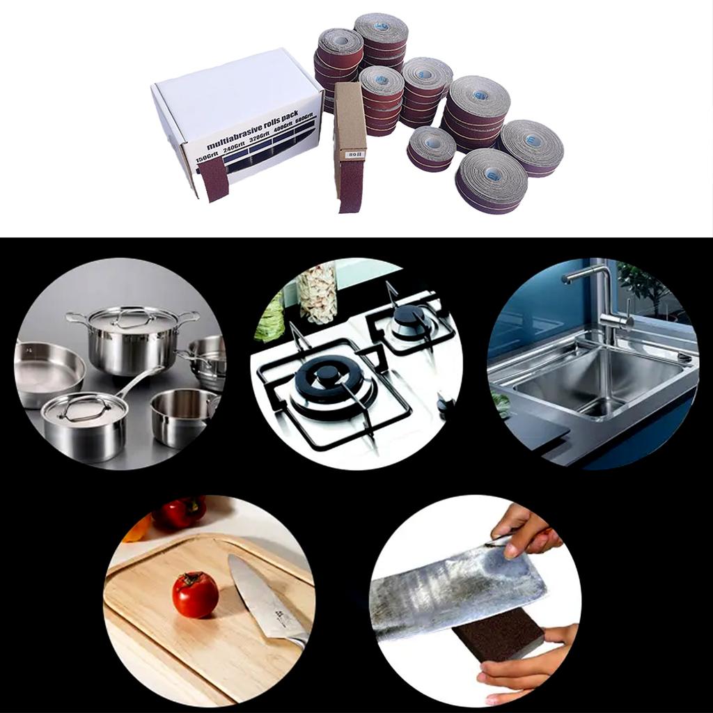 80/100/120/150/240/180/320/400/600/800 Grit Sandpaper Roll for Drum Sander Woodworking Automotive Metal Sanding