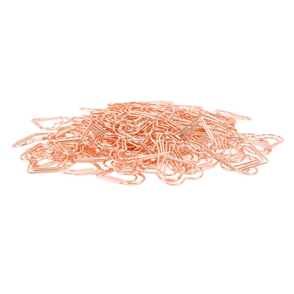 100pcs Hrt Shape Paper Clips Cute Metal Paper Clips Portable Adorable Small Paper Clips for Document Organization