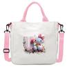 Sweet Cartoon Print 26 Letter Canvas Bag Schoolgirl Portable Crossbody Shoulder Bag Trend