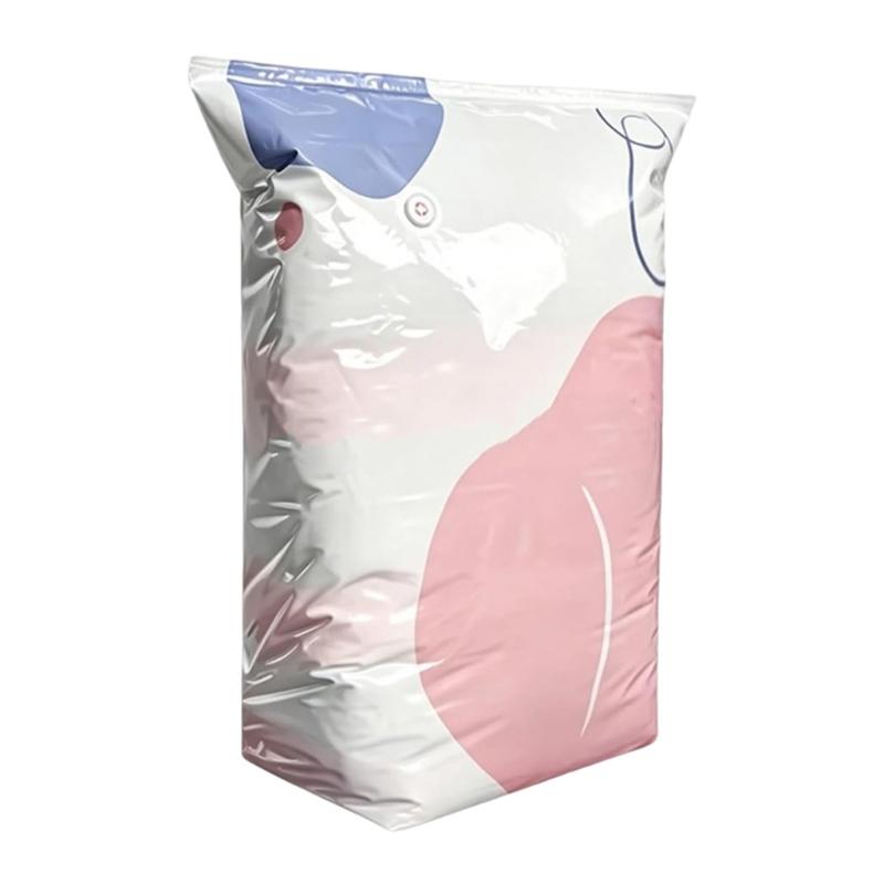 Sealed Vacuum Storage Bags 5 Pack, No-Pump Bags for Clothes, Bedding, Closet Sorting, Moving, Travel and Daily Use