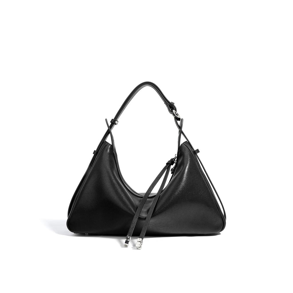 Genuine leather underarm bag 2025 new women's trendy commuter bag niche messenger bag cowhide crescent fashion shoulder bag