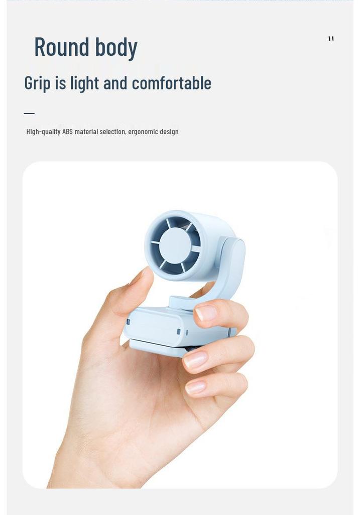 High-Speed Portable Mini Fan: 180° Adjustable Handheld Turbine with Umbrella Clip