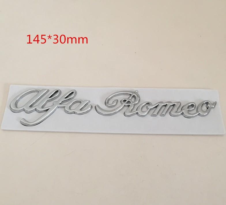 For Alfa Romeo 2026 Hot Sticker 1pcs 3D Metal forAlfa Romeo Car letter Side Fender Emblem Rear Tail Trunk Badge Sticker Decal St