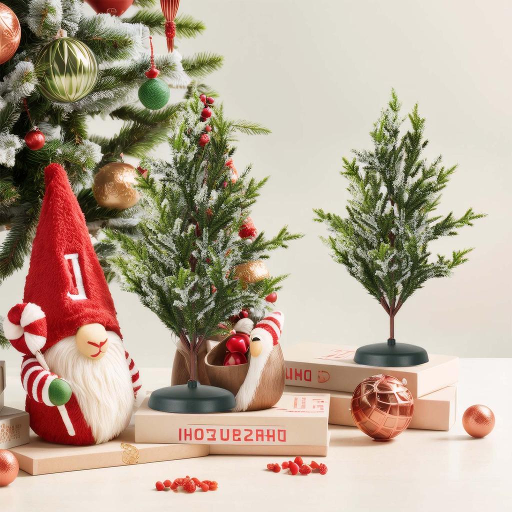 1PC 37CM Artificial Green Hanging Snowflake Christmas Tree Home Tabletop Christmas Tree DIY Party Window Decoration