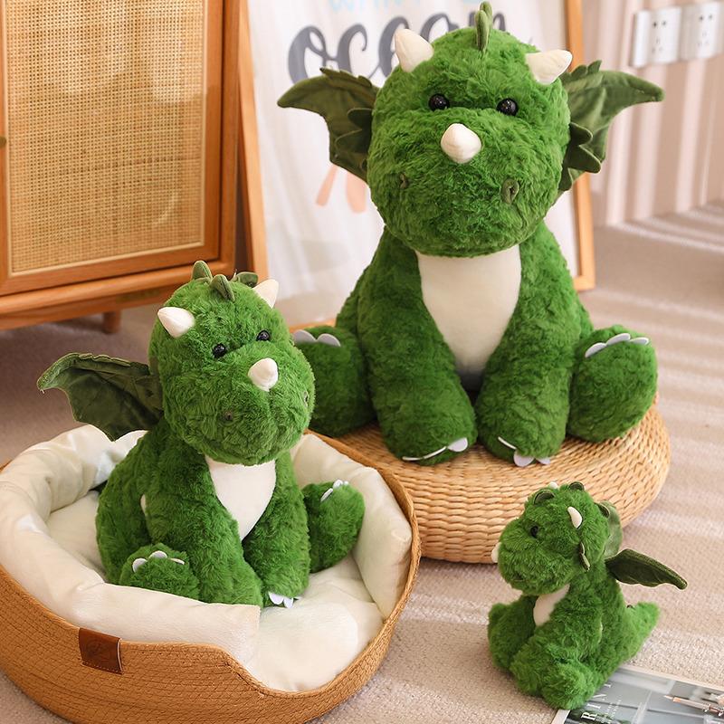 Cartoon Green Dinosaur Doll Plush Toy Small Dinosaur Egg Doll Children Soothing Rag Doll Girl Birthday Gift