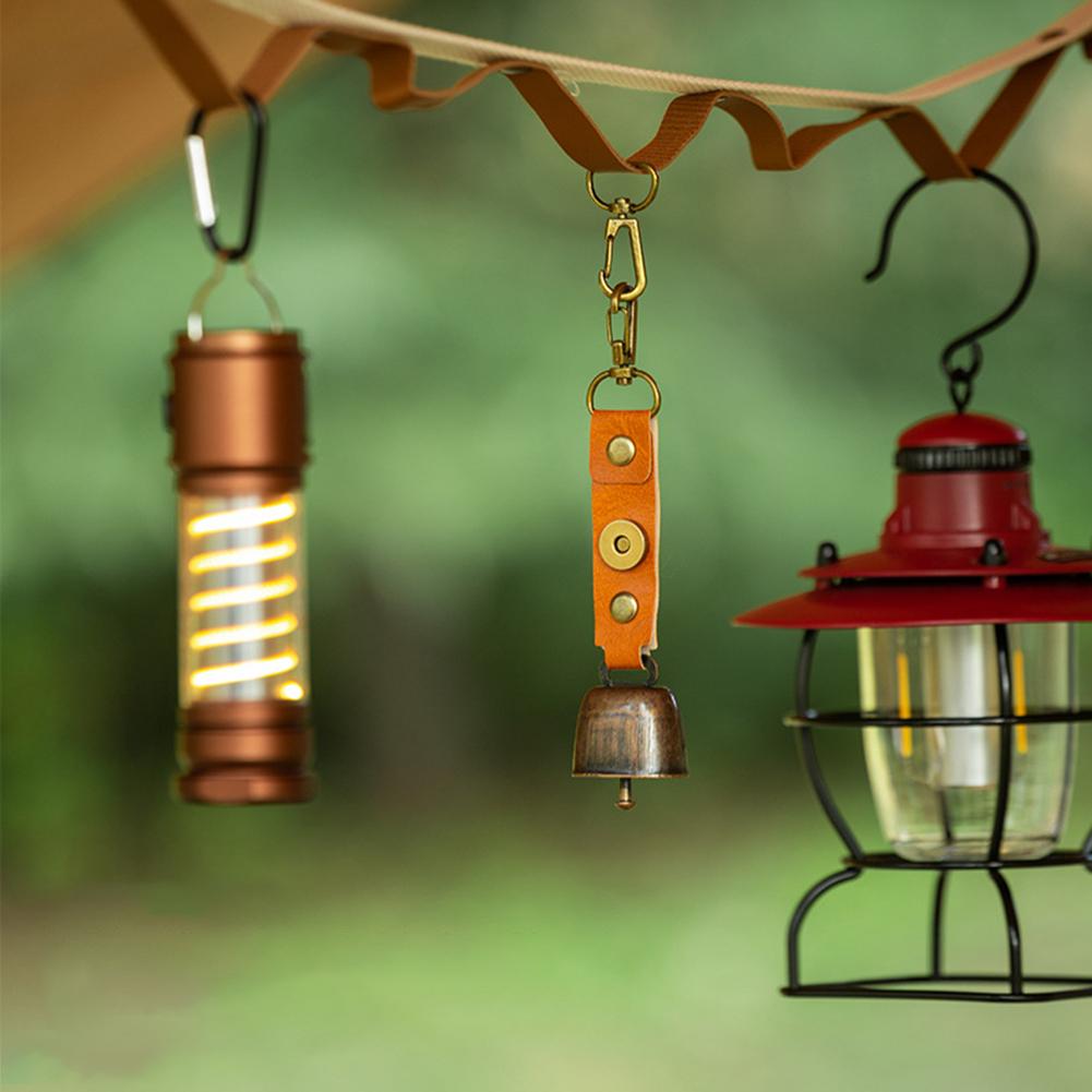 Bear Repelling Bell with Emergency Whistle Set with Magnetic Silencer Hanging Bear Bell Outdoor Camping Hiking Emergency Gear