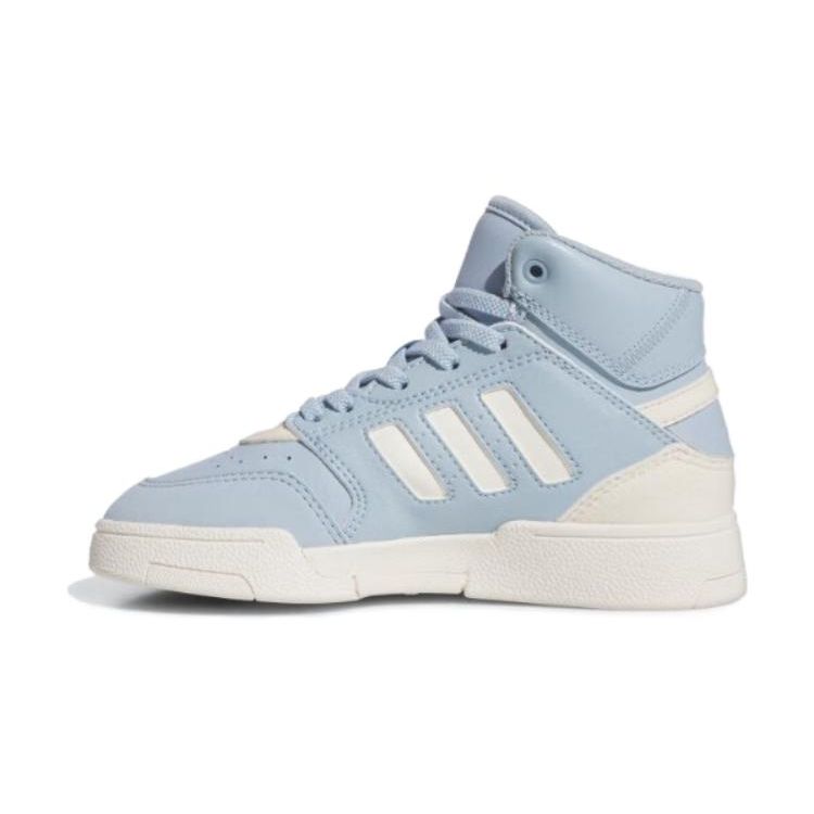 Adidas Originals Drop Step Comfortable Versatile Non-Slip Shock Absorbing Durable High-Top Kids Skate Shoes Kids Skate Shoes Blue IF2727