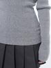 Chaenseseunoi Slim Fit V-Neck Ribbed Knit Grey/W251Tp04Gr