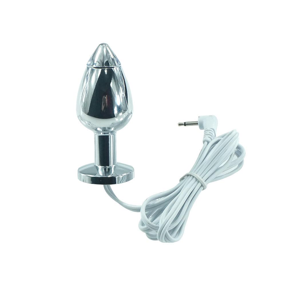 Metal Back Court Electric Shock Pulse Physiotherapy Butt Plug Anal Plug Adult Sex Product Sex Toy