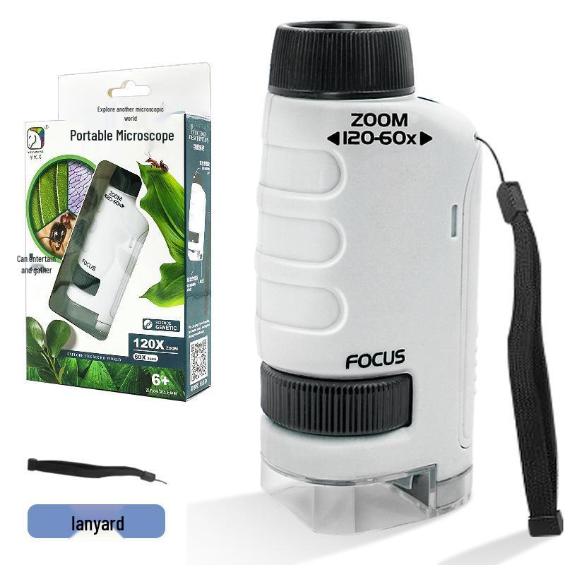Portable HD Children's Microscope: Educational Science Experiment Set for Elementary Students