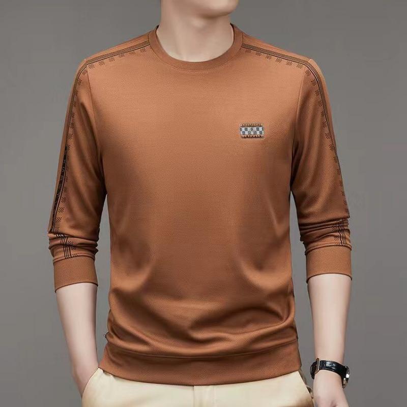 Autumn Men's Embroidered Sweatshirt Round Neck Loose Pullover Youth Casual Bottoming Piece