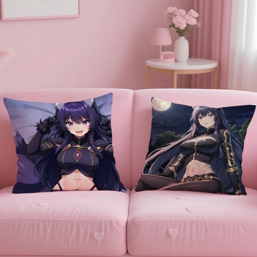 popular anime The Eminence in Shadow Cushion Cover Soft  EasyWash Pillow Case  Versatile for Couch Bed Travel and Office