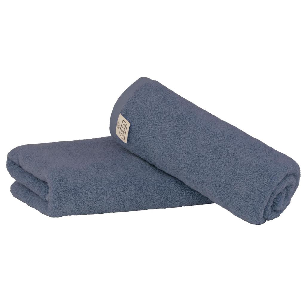 Ručník Laboratory Blue Koupelnová sada od JapanTechnology [Houbovitý dotek] #033 Ručníky, 2, Měkké, Středně silné, Vysoká savost, Odolné, 100% bavlna,