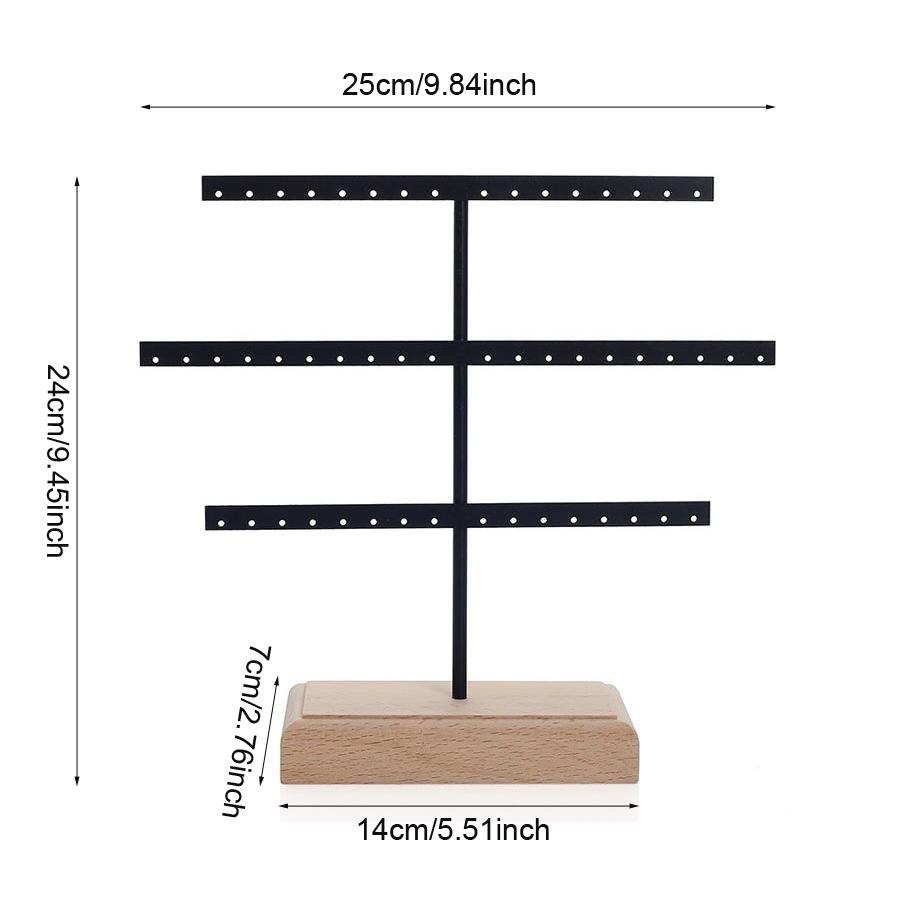 Mode 52 Löcher Ohrringe Display Stand Halskette Armband Fußkettchen Stud Ohrring Schmuck Lagerung Rack Halter Mit Basis