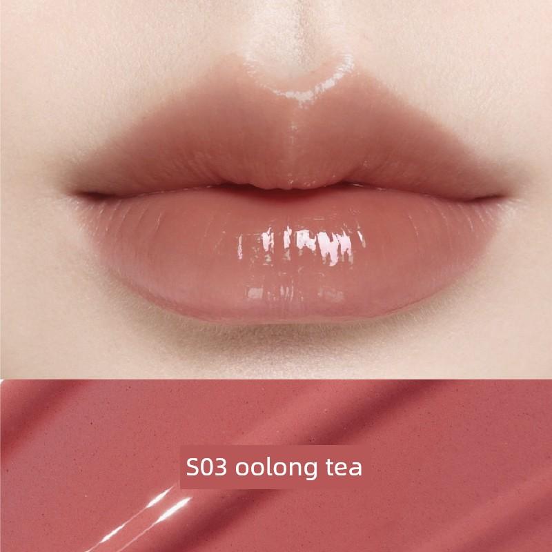 Fenbi Dream Mirror Glossy Water-Light Solid Lip Gloss - Red Caramel Non-Stick Cup, Long-Lasting, Moisturizing, Natural Look