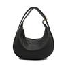 Urban Style Small Moon Bag With Stitching Details For Everyday Use