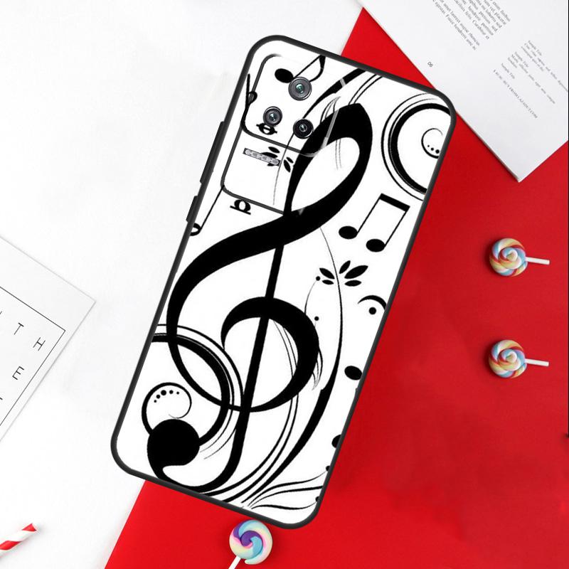 Music Note Cover For Xiaomi 15 Ultra 13 14 11T 12T 13T 14T Pro POCO X7 Pro X3 X5 X6 M6 F5 F6 Pro Case