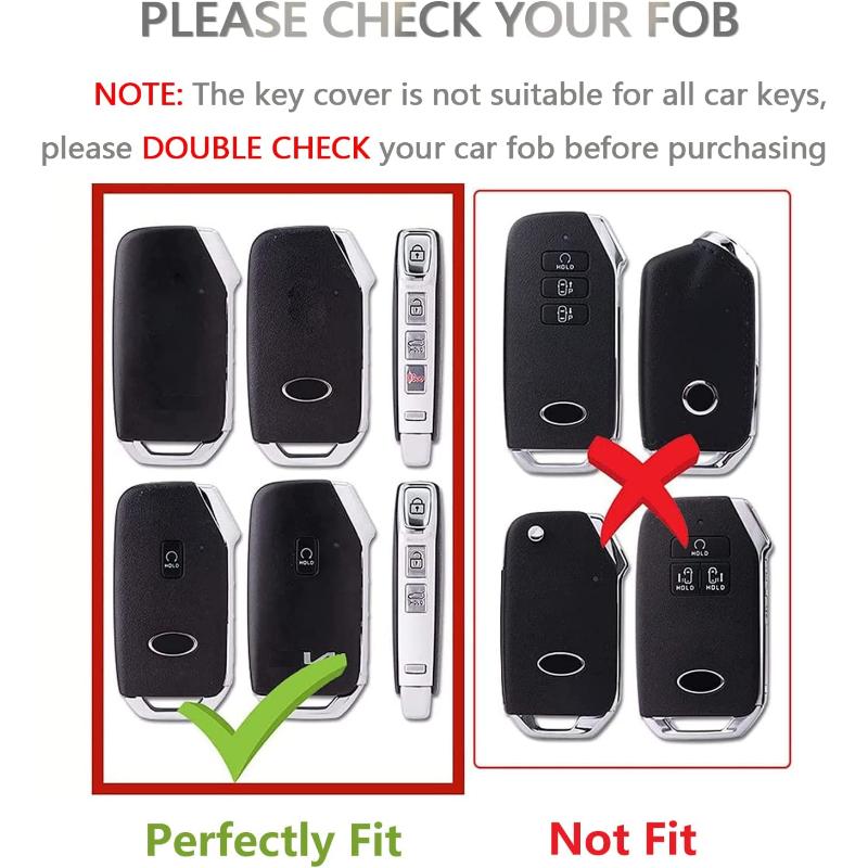 for Kia Key Fob Cover with Leather Lanyard, Car Key Fob Case Compatible with Cerato Ceed Forte NIRO Sorento Seltos Sportage Soul