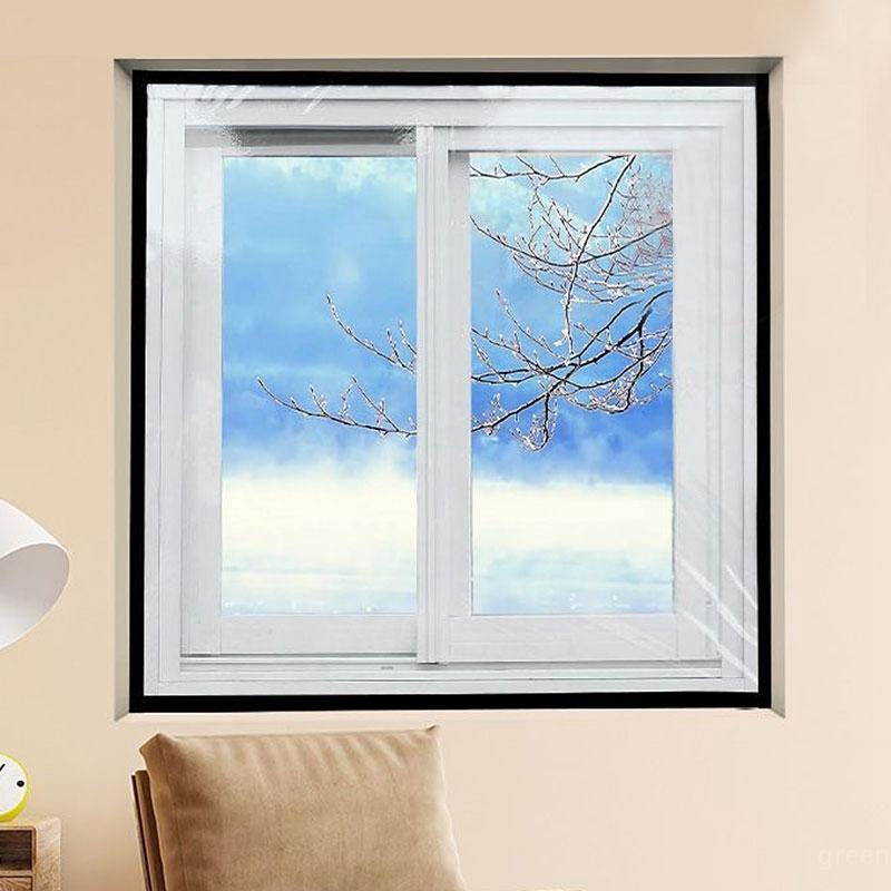 Window Insulation Film Winter Windproof Warm Film Self Adhesive No Punching Indoor Window Door Warm Curtain Cold Proof Thickened