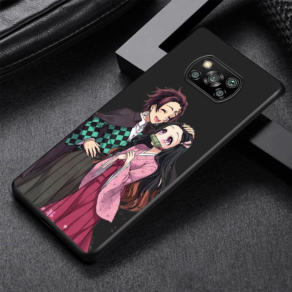 Anime Kreslený Pouzdro na Telefon Demon Blade pro Xiaomi Poco X3 NFC M3 X4 Pocophone F1 M4 Pro F3 GT Měkké Silikonové Černé Kryt Shell