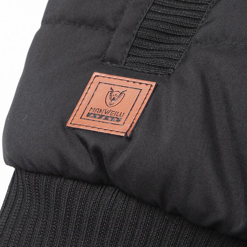 Men's Fleece-Lined Windproof Waterproof Plus Size Stand-Up Collar Sleeveless Jacket for Middle-Aged and Elderly Warm Heart Protection