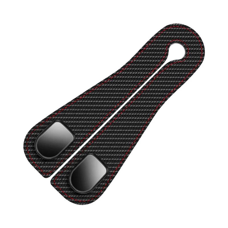 1pcs New car seat back double hook suede multifunctional car rear seat phone holder hook Accessories