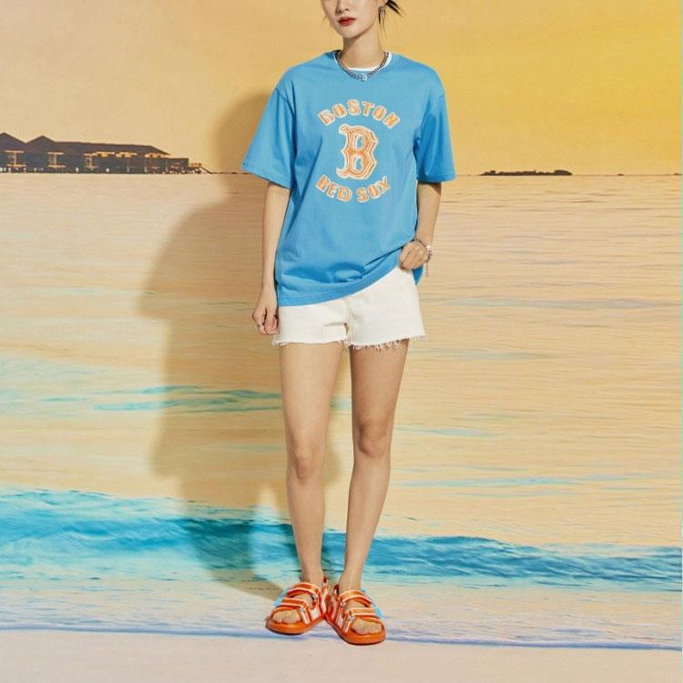 New MLB T Shirts Unisex Blue 3ATS63023-43BLN