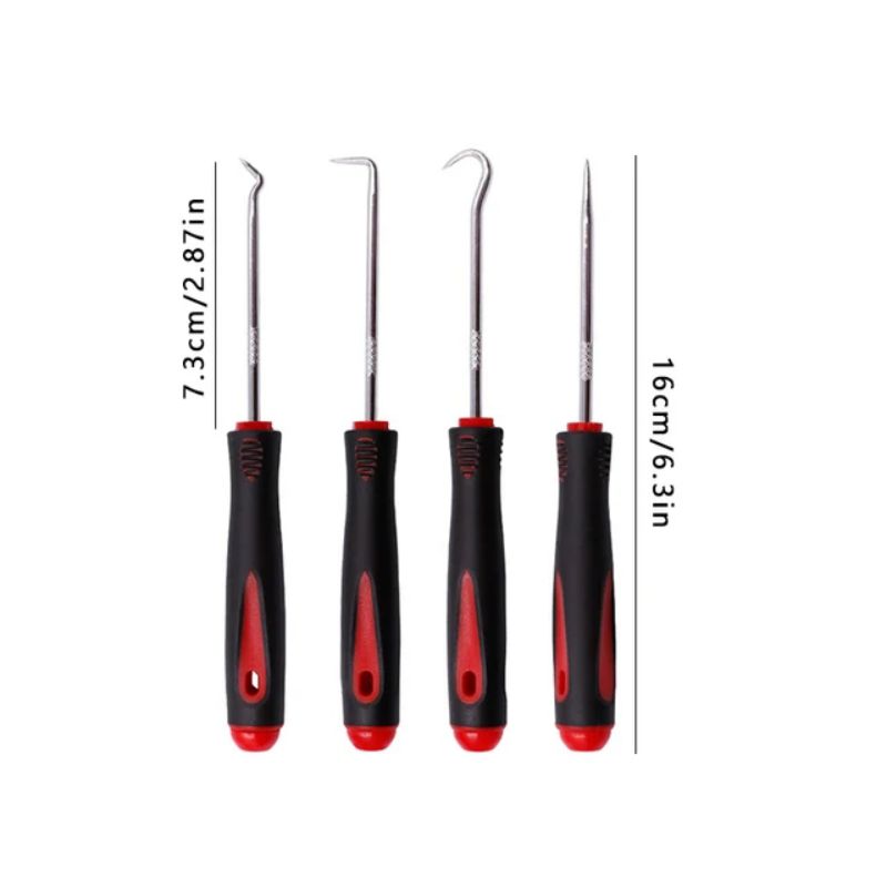 4 buc Set de etanșări și cârlige auto Auto Oil Seal/O-ring Seal Garnitură Pick Hook Puller Remover Anvelope Stone Cleaning Auto Maintenance Tools