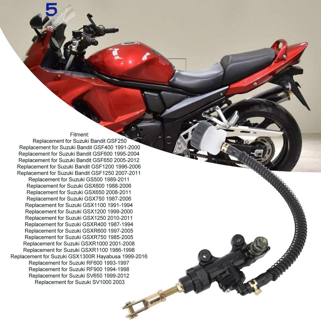 Rear Brake Master Cylinder Motorcycle Rear Brake Pump Replacement for Suzuki Bandit GS500 GSX600 GSX650 GSX750 GSX1100