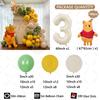 108pcs Winnie The Pooh Theme Birthday Party Balloon Set Pooh Aluminum Foil Balloon for Kids Baby Shower Decoration Supplies Gift