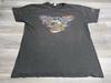 Vintage Harley Davidson Eagle American Flag Burnout Biker Faded Mackinac MI 2XL