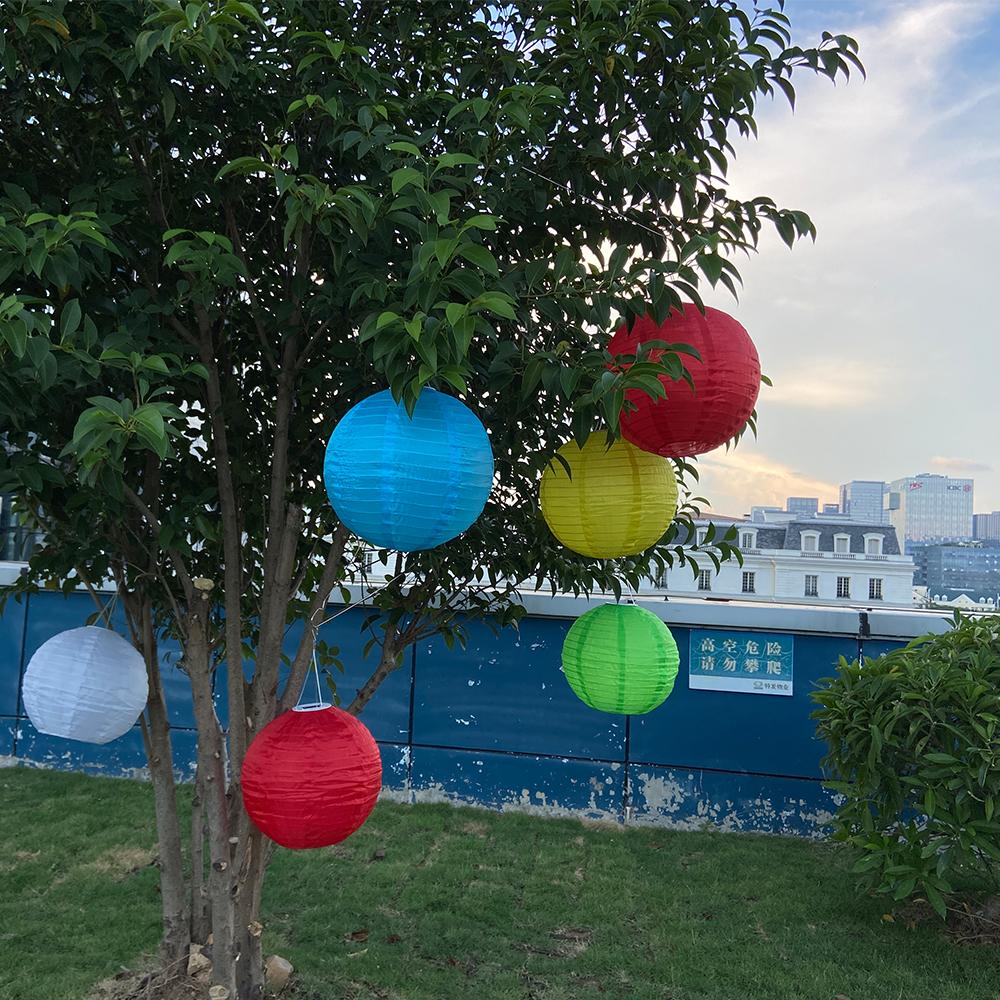 8Inch IP55 Waterproof LED Solar Lantern Lamp Hanging Light for Outdoor Yard Festival Celebration Party Garden Decoration Lamp