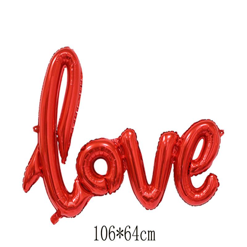 Large Letter LOVE Aluminum Film Balloon Tanabata Valentine's Day Proposal Wedding Party Decoration Decoration