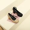 3359-13 French Mary Jane Single Shoes with High Heels Women's New Fashion Thick Heel Single Shoes Women's Shoes
