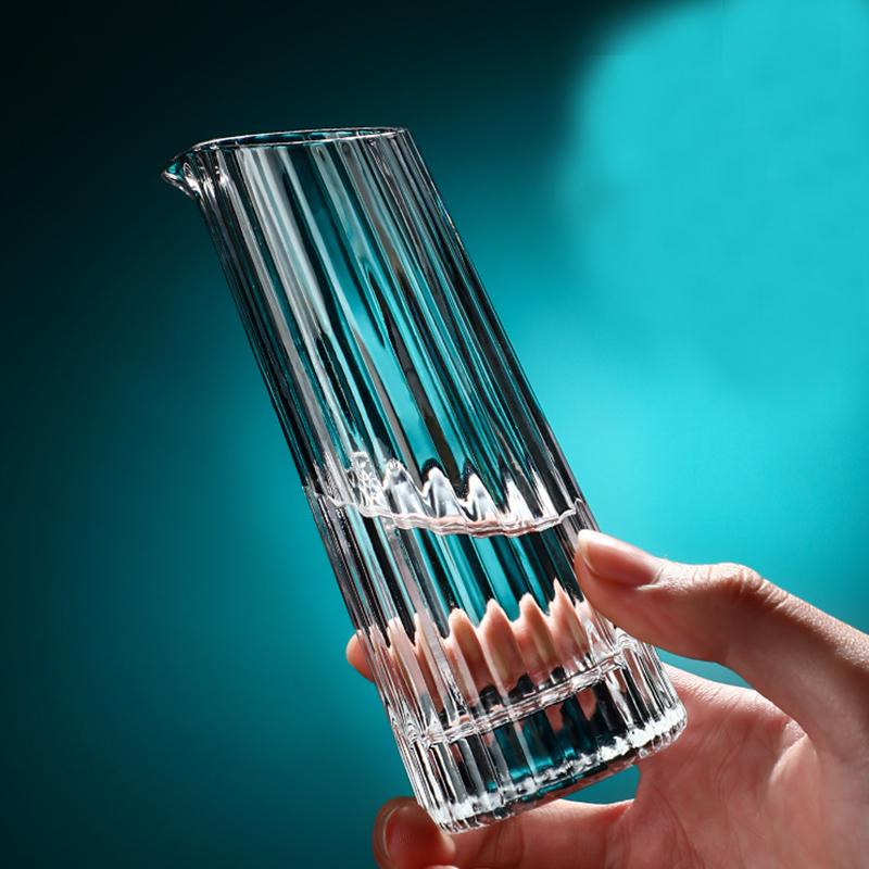 125ml Weindispenser Vertikal gestreift Spirituosenwerkzeug Haushalt Kristallglas Transparent Kleine Kapazität Tassen für Bar Großhandel Tassen