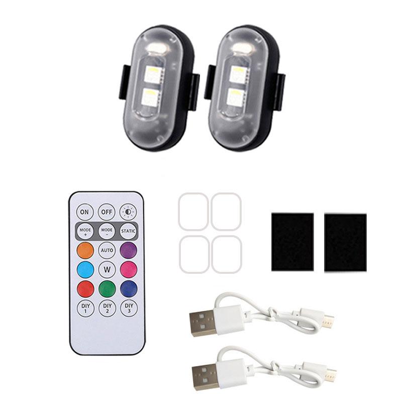 7-Farben-LED-Autostroboskoplichter Motorrad-LED-Positionslicht Kabellose Leuchte Drohne Kabellose Fernbedienung Blinkendes Warnsignal