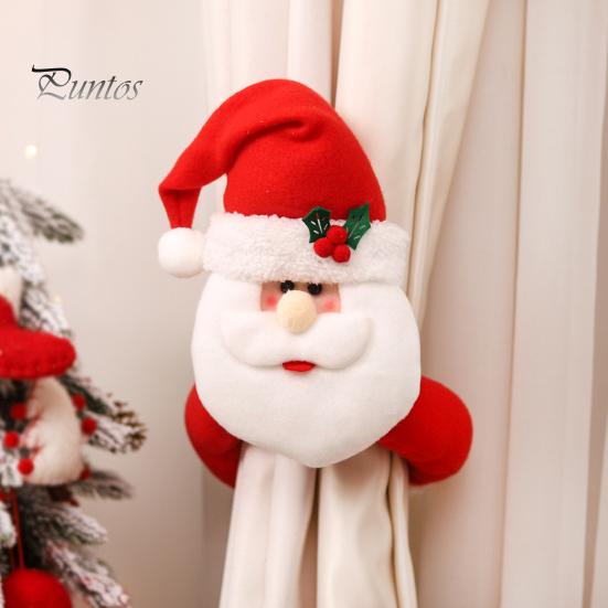 Curtain Buckle Curtain Holder Indoor Curtain Decoration Three-dimensional Santa Claus Curtain Tie Elk Snowman Shape Family Christmas Atmosphere