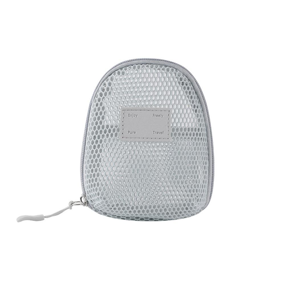 Casual Nylon Cosmetic Bag With Zipper Hand-held Mesh Makeup Bags Multipurpose Mesh Storage Pouch Women