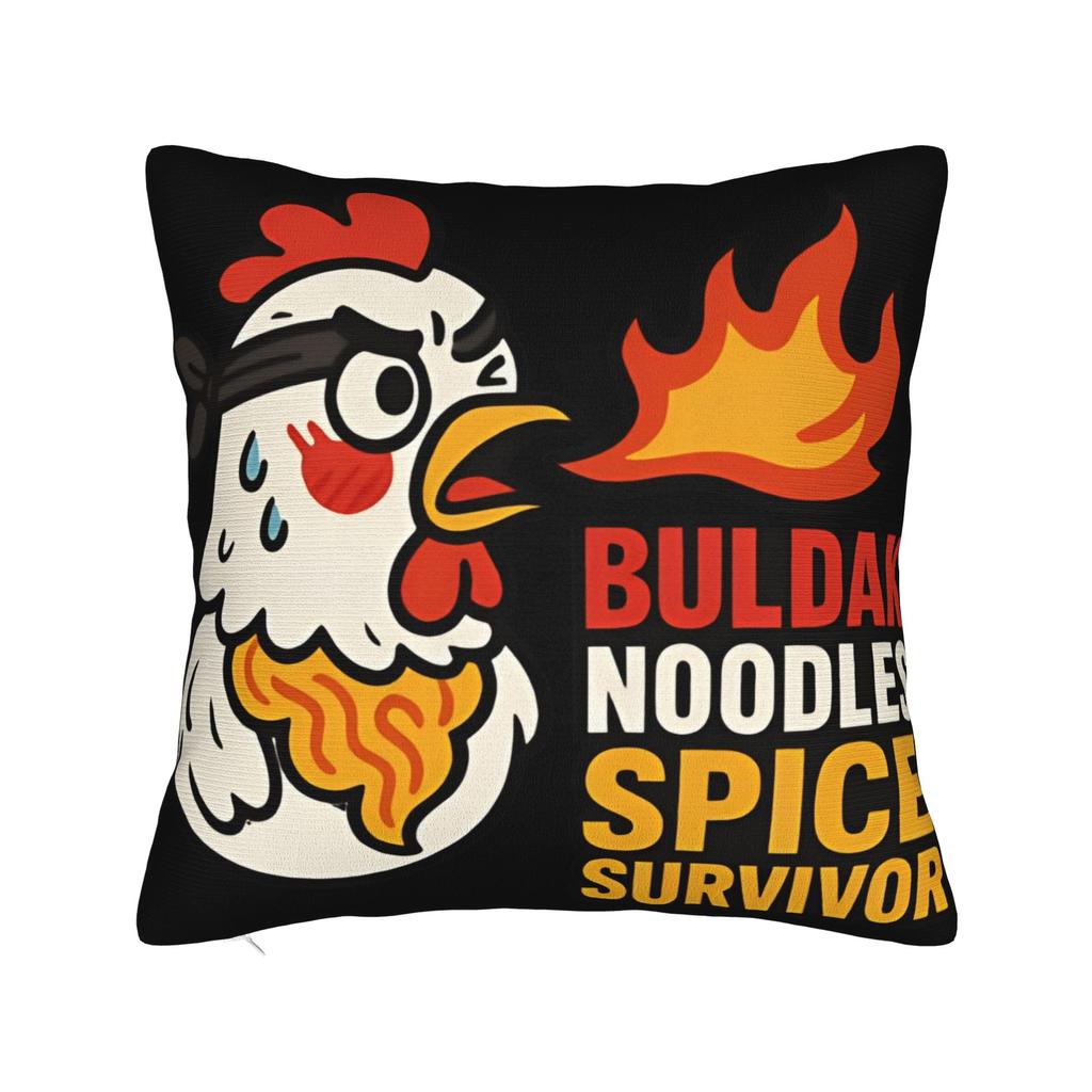 Federa Cuscino Design Buldak Noodles Spice Survivor Copricuscino Morbido Per Sedia Soggiorno Federe Cuscino Novità