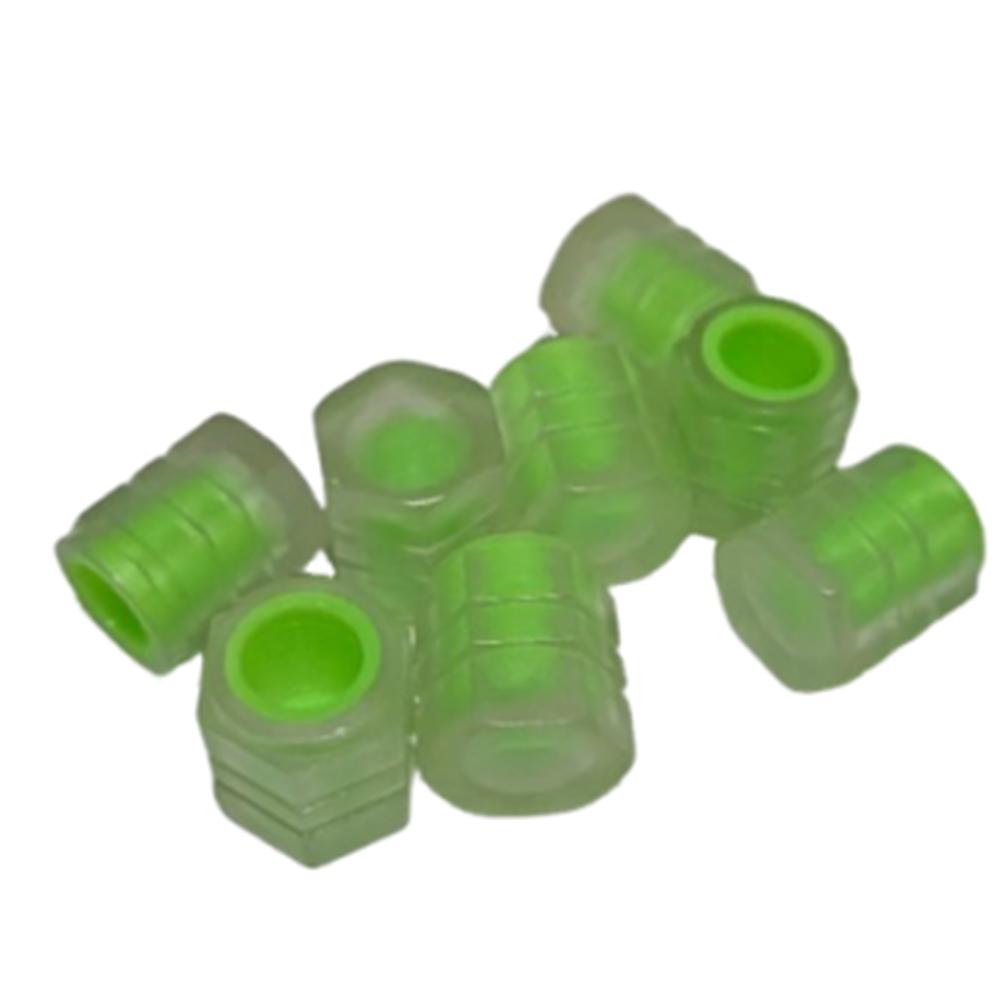 

8Pcs Night Glowing Glowing Tire Valve Caps Self-luminous Light Valve Core Cover Bicycle Wheel зелёный